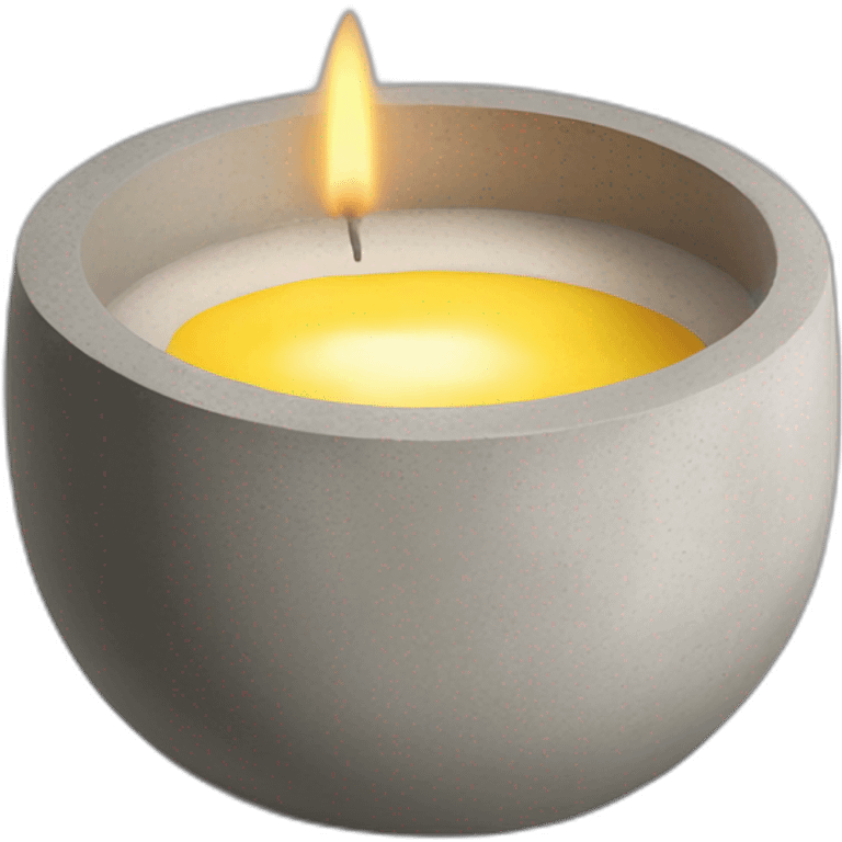 Scented Candle in concrete vessel emoji