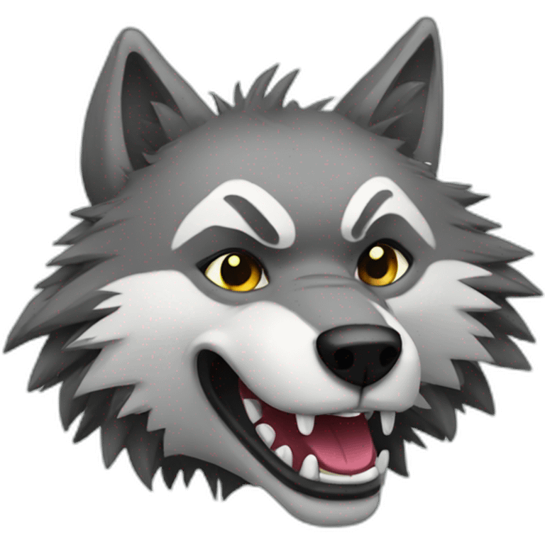 Loup punk emoji