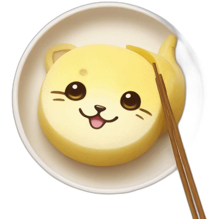 banana rice cake mochi cat emoji