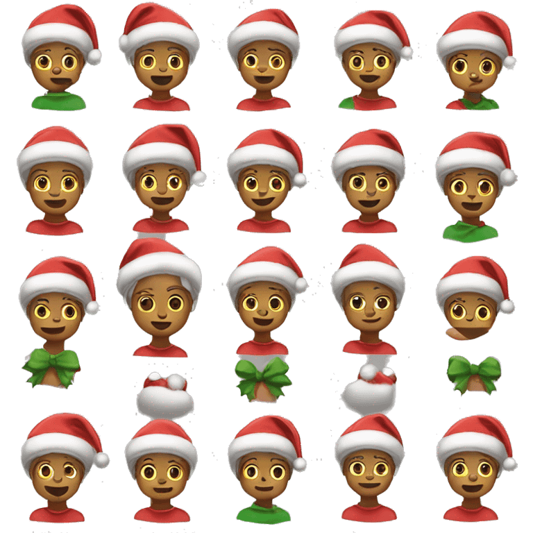 Make 10 different cute Christmas emojis  emoji