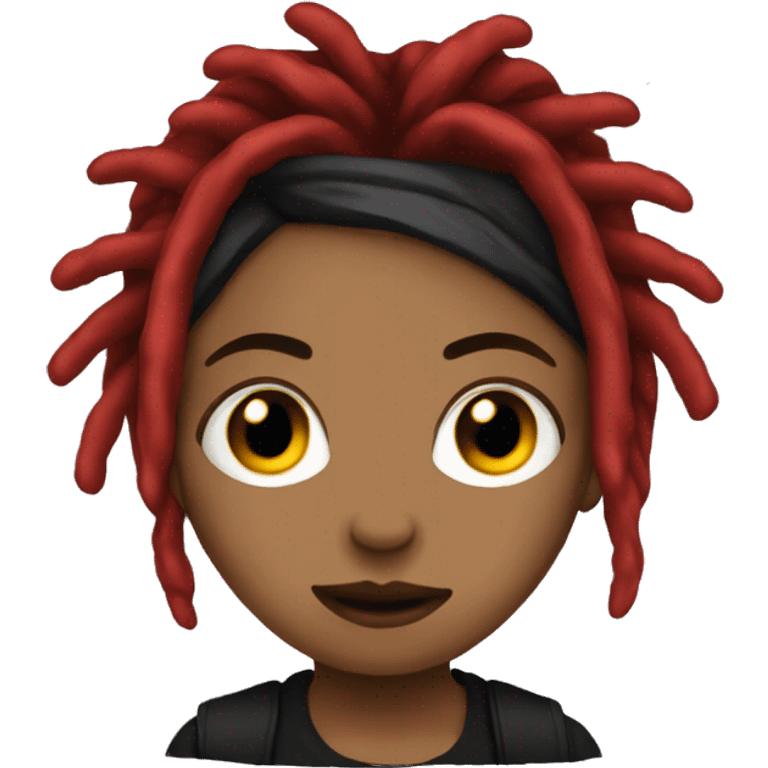 Emo with brown skin and red dreads female add piercing emoji