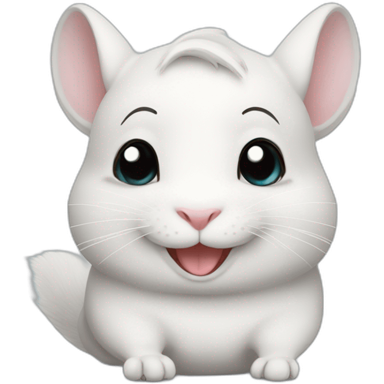 happy white chinchilla emoji