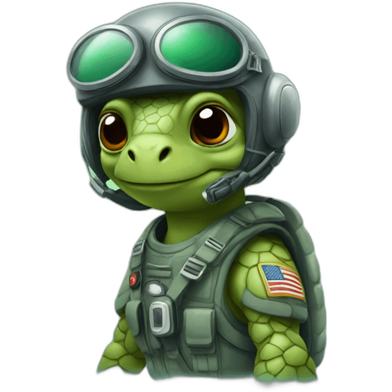 turtle as a Pilot emoji