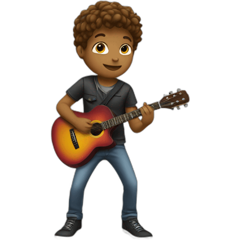 Boy playing guitar emoji