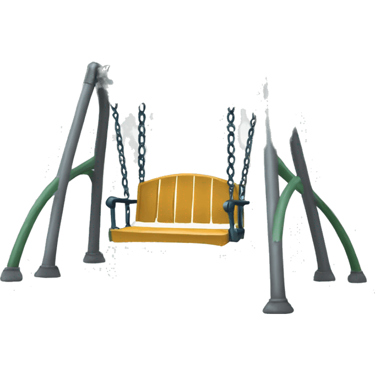 Metal park swing set emoji