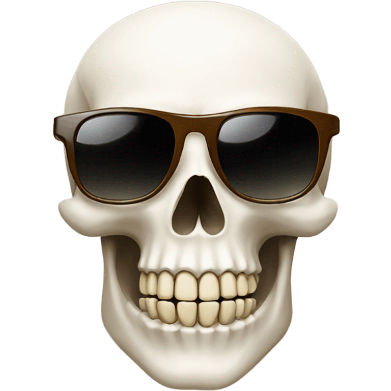 Scull with sunglasses  emoji