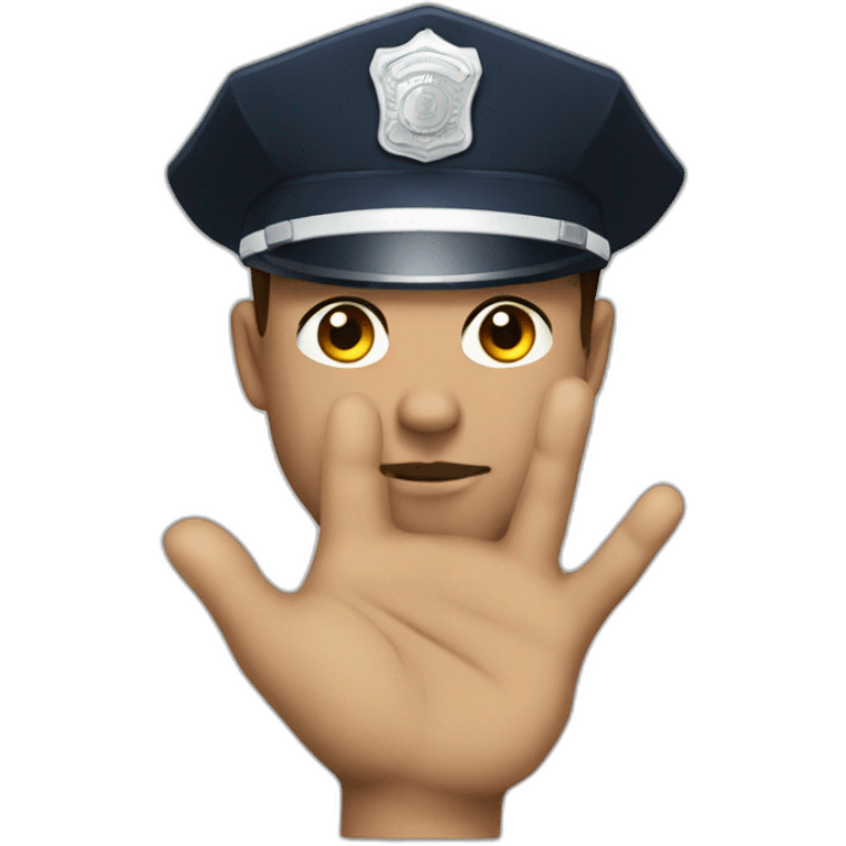 Police officer dirty hands emoji