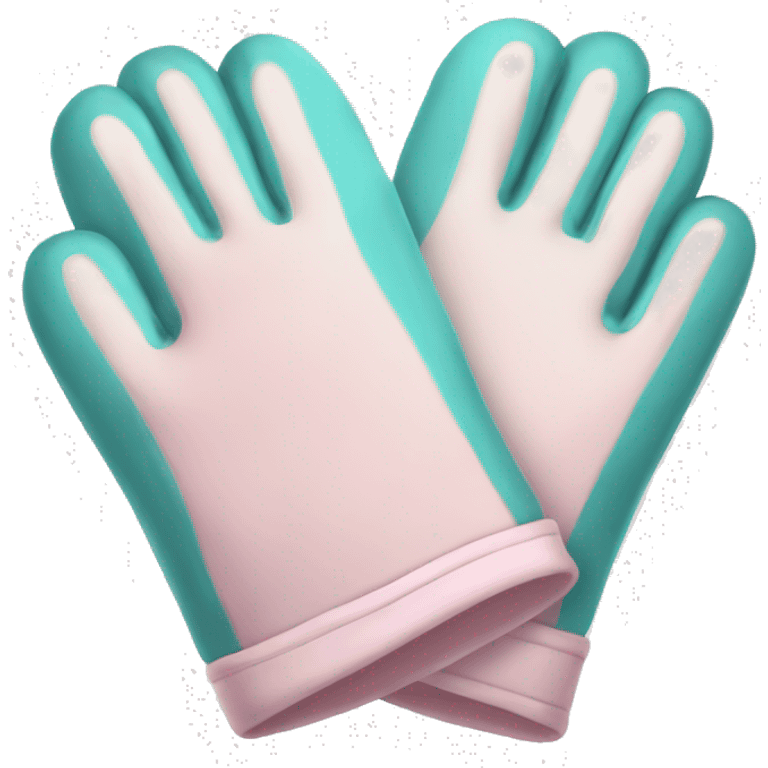 a pastel colored pair of gloves emoji