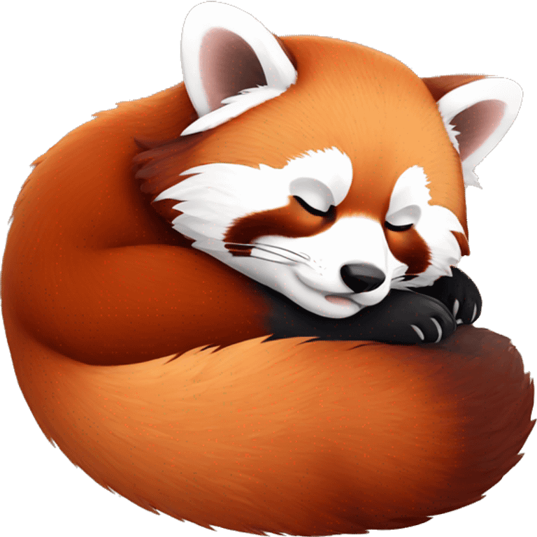 red panda sleeping emoji