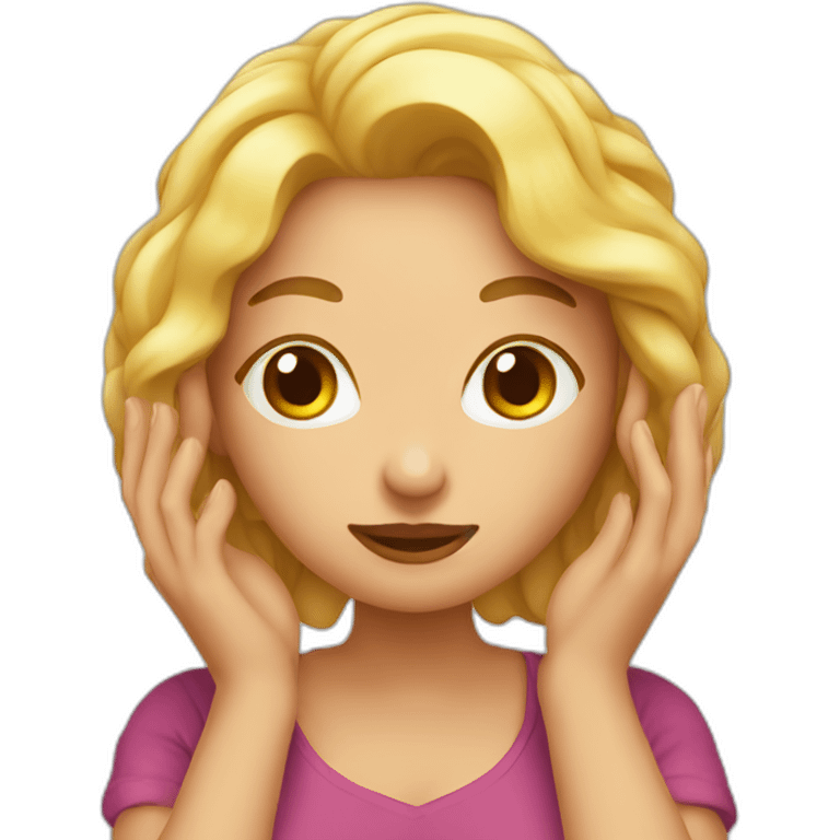 Woman squeezing her bahonkas emoji