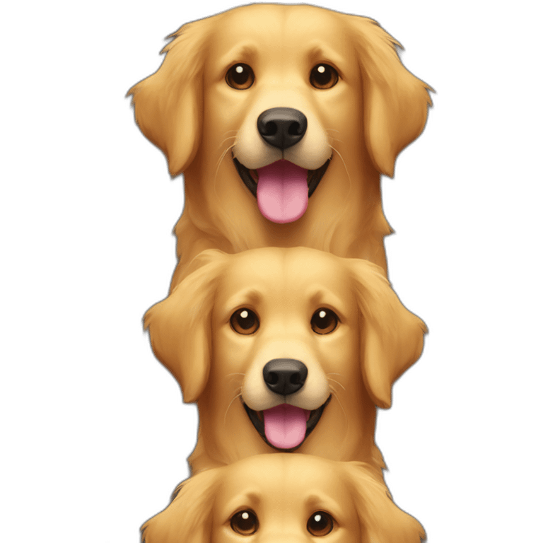 Golden retriever happy emoji