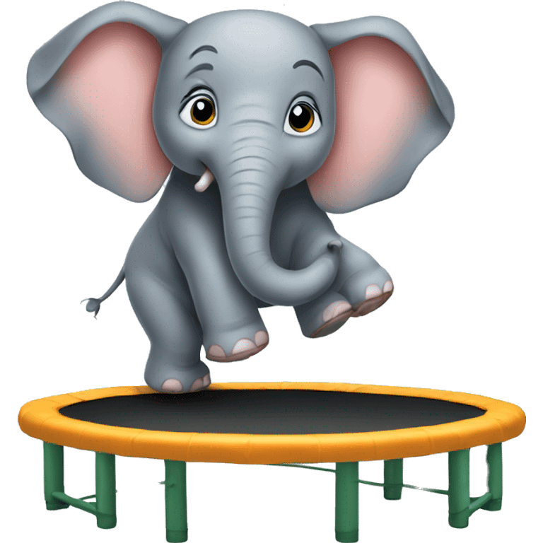 Elephant on a trampoline emoji