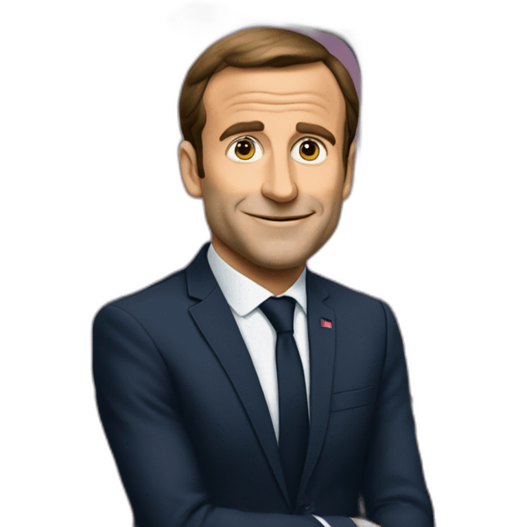 Macron dans un bus emoji