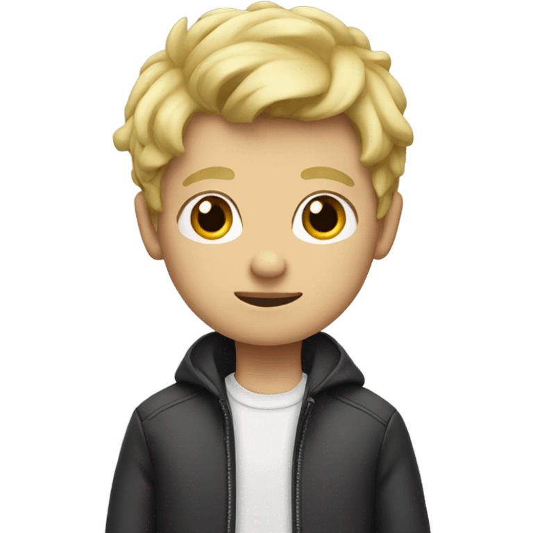 blonde boy in jacket emoji