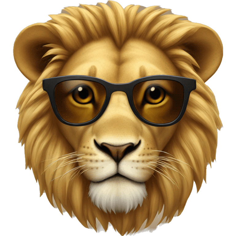 Lion on sunglasses  emoji