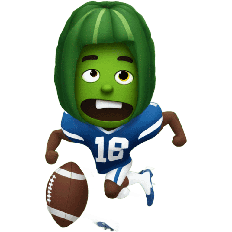 Pickle playing in the nfl emoji