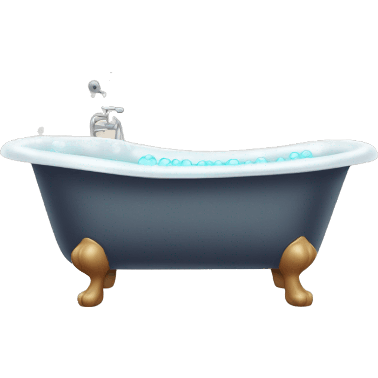 Bubble bath in classic clawfoot tub emoji