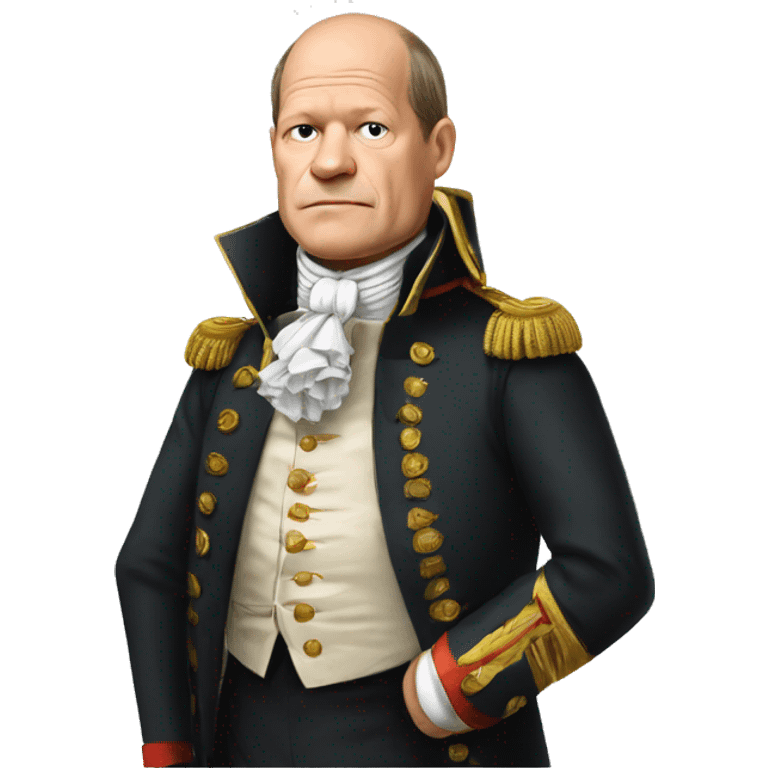 Olaf Scholz wearing clothes from Napoleon emoji