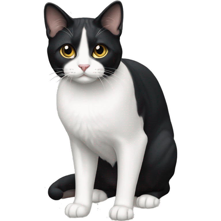 Tuxedo Cat Breed Full Body emoji