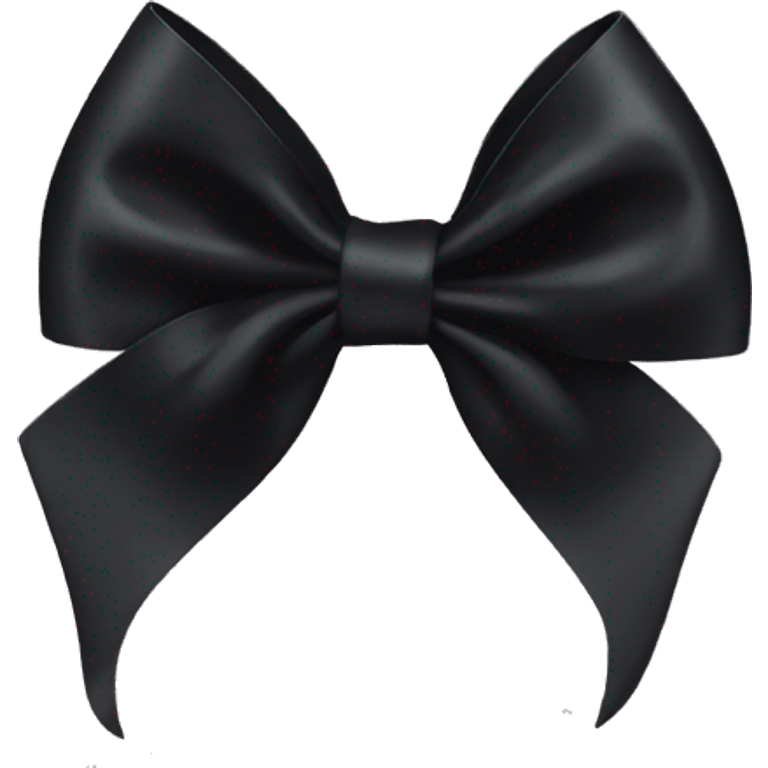 black satin hair bow emoji