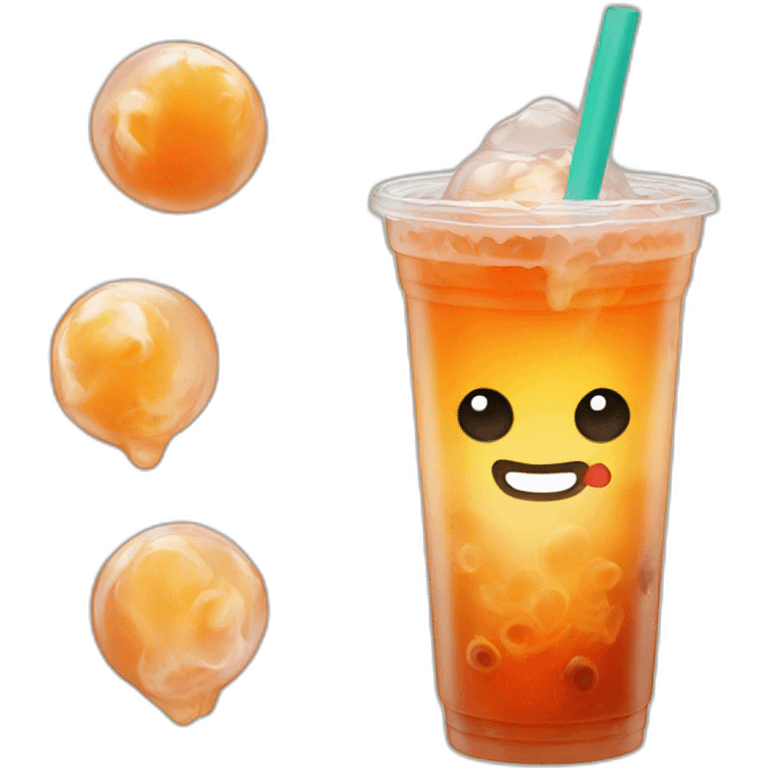 fire bubble tea emoji