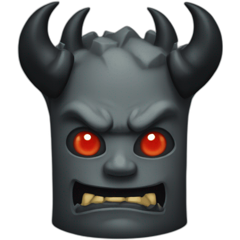 big scary monolith application that looks like something evil from hell and has horns emoji