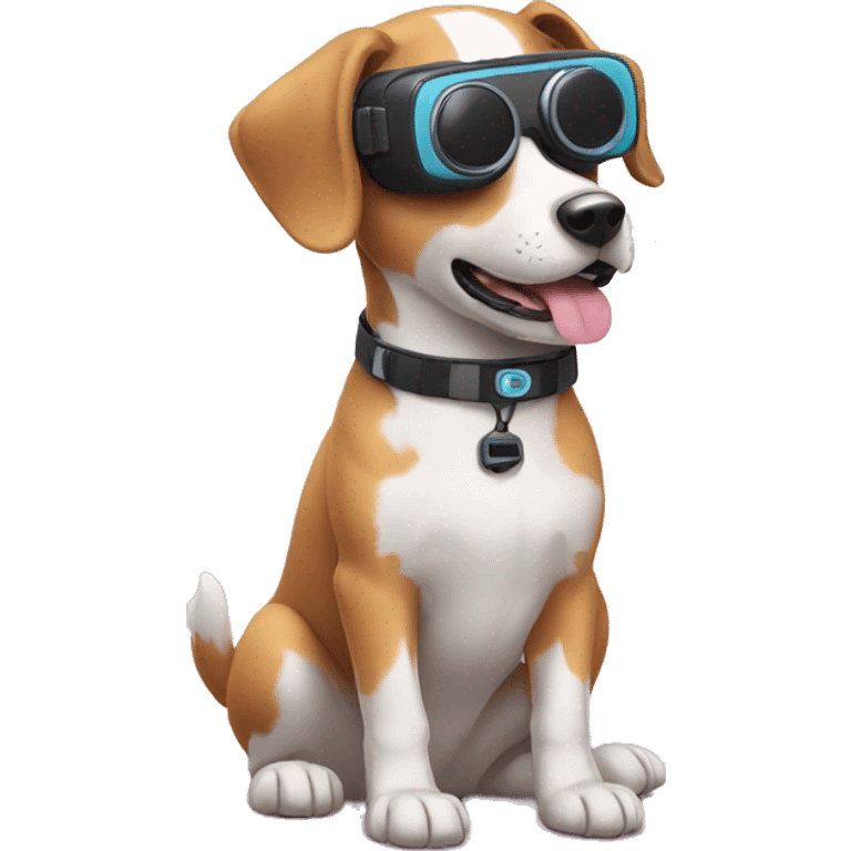 dog with vr set emoji