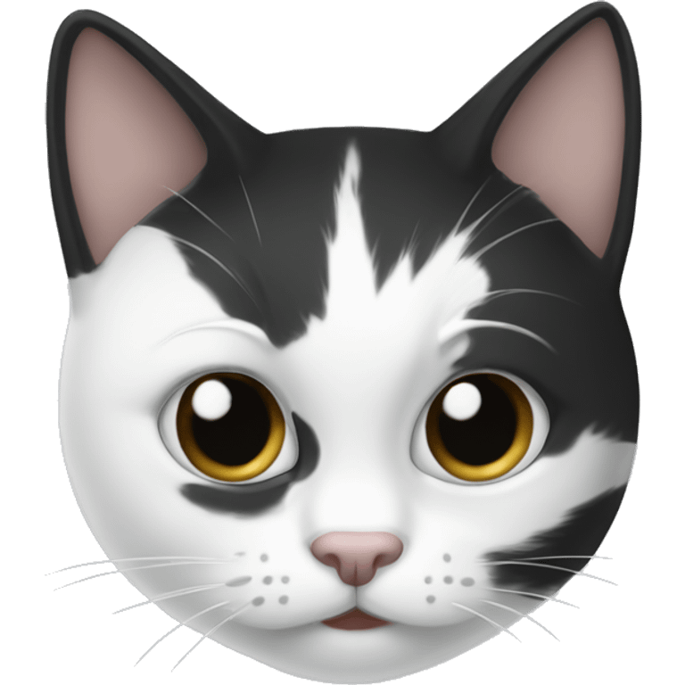 Schwarz weiße katze emoji