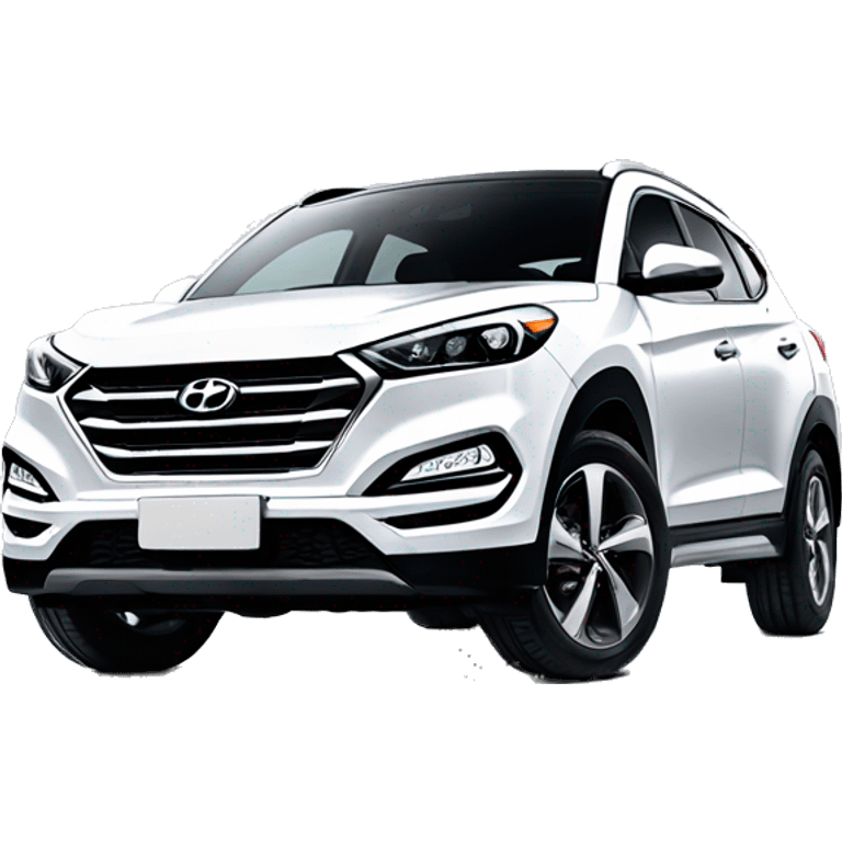 2018 white Hyundai Tucson front view emoji