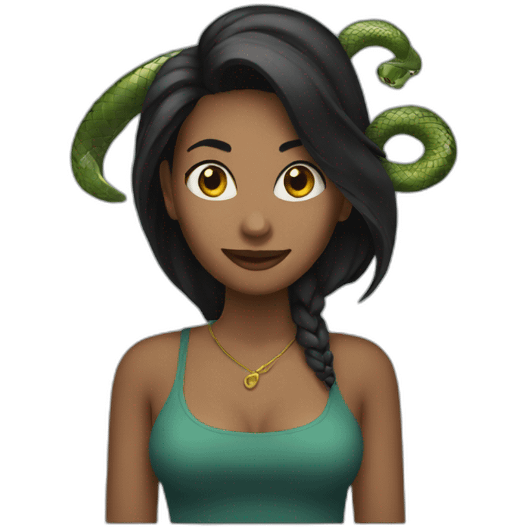 Women with a snake tail emoji