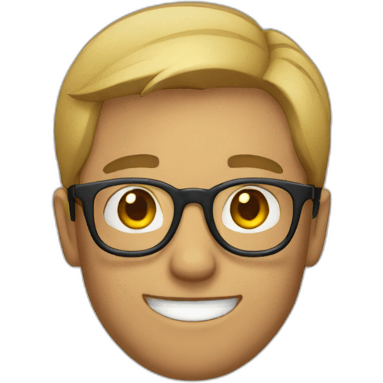 a guy with glasses emoji