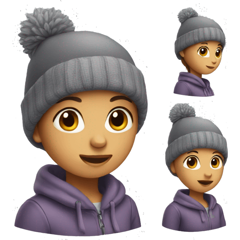 Girl with beanie emoji