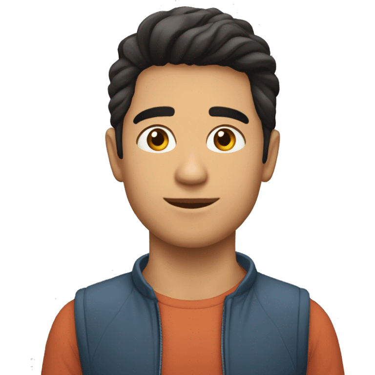 Joven moreno cabello corto emoji