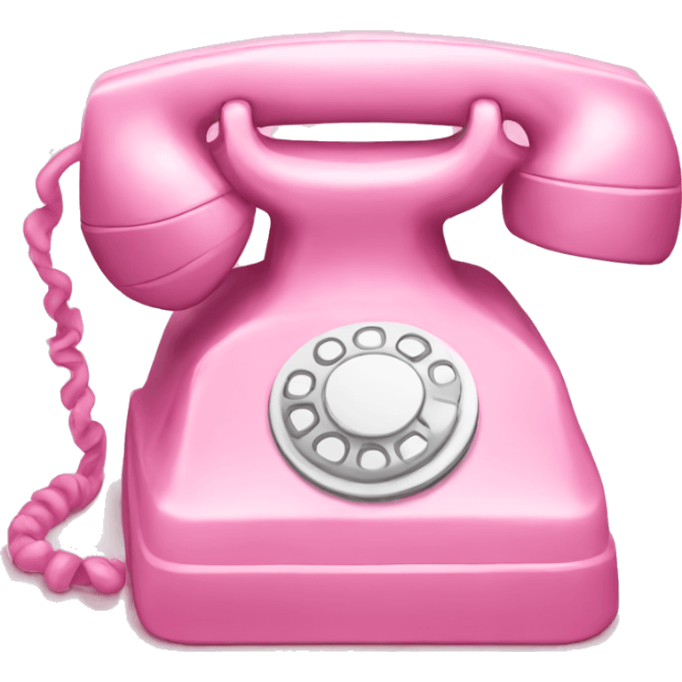 Pink phone emoji