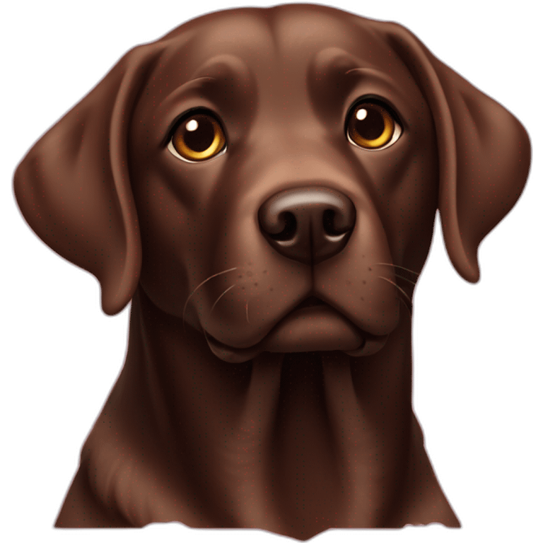 Labrador chocolat  emoji