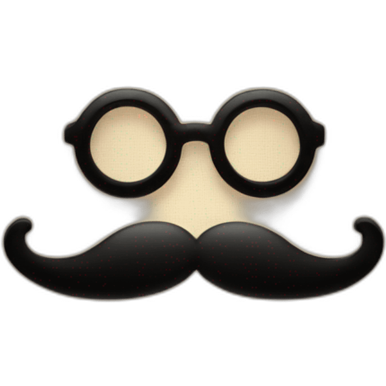 personne avec une moustache carré et une mèche qui vas vars la droite emoji