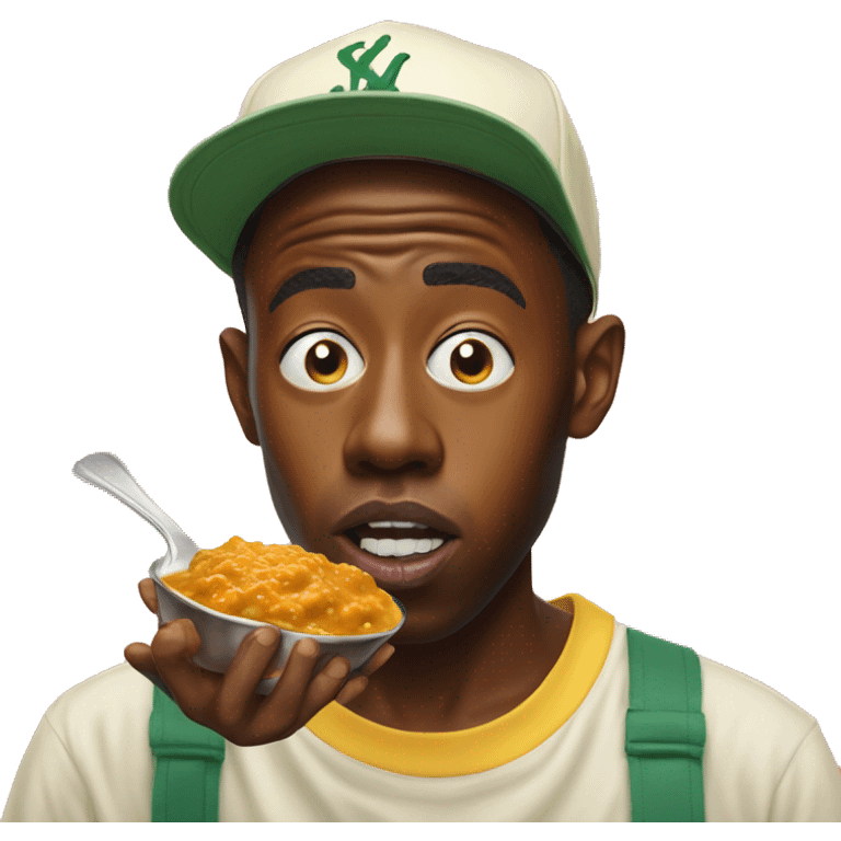 Tyler, The Creator eating curry emoji