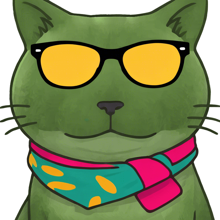 Cat with sunglasses emoji