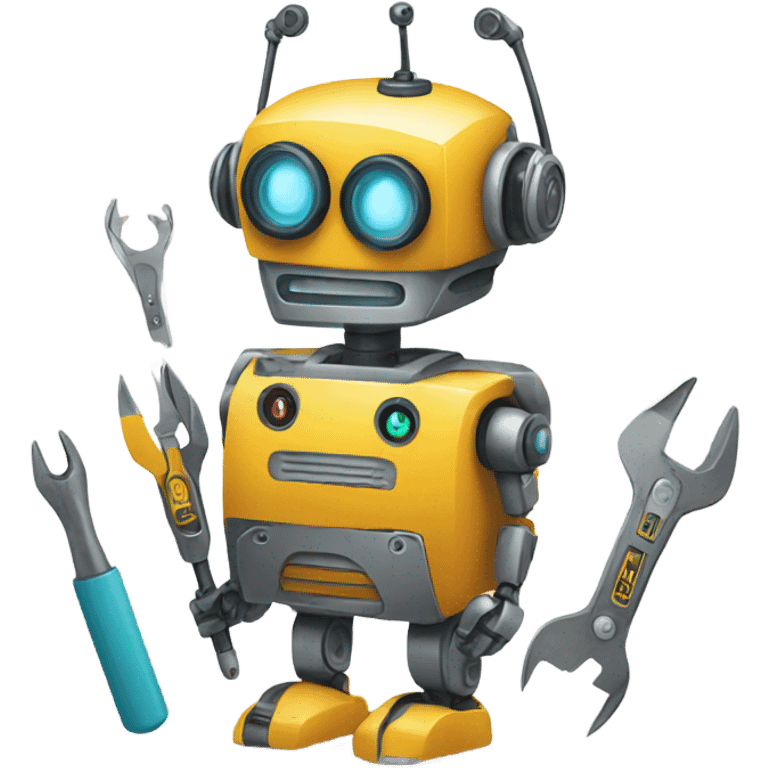 robot with tools emoji