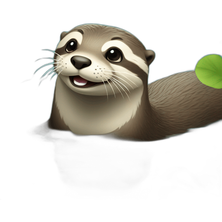 Loutre dans l'eau emoji