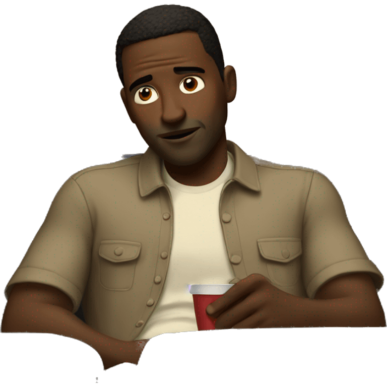 Man watching movie in netflix animated emoji