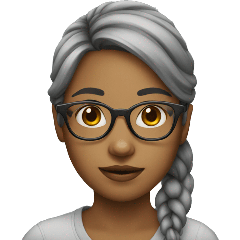 girl with glasses emoji