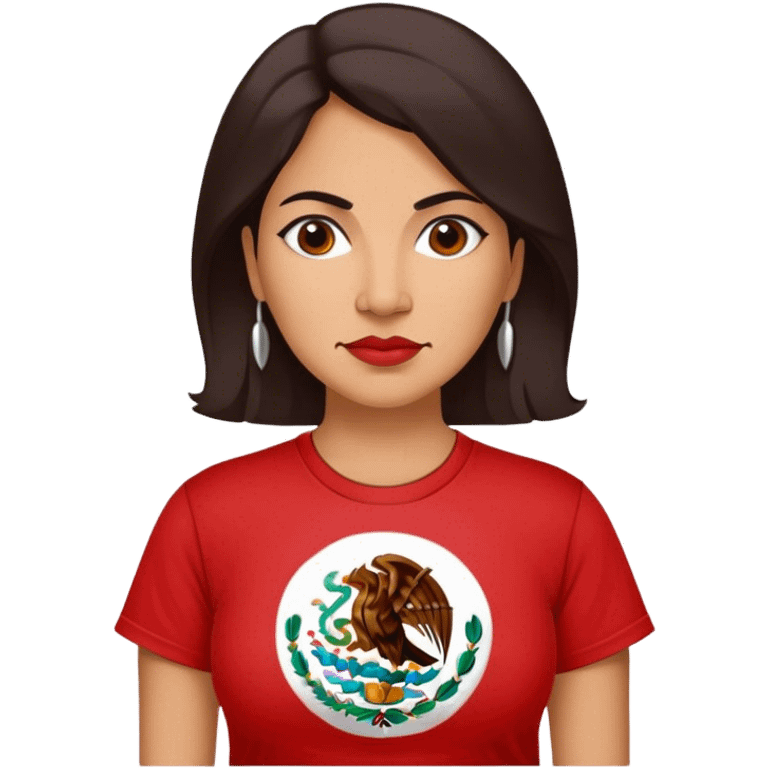 40 year old Mexican woman in a red “OKLAHOMA” t-shirt emoji