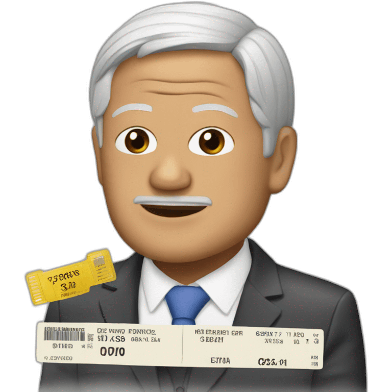 Lopez Obrador ,With a Ticket emoji