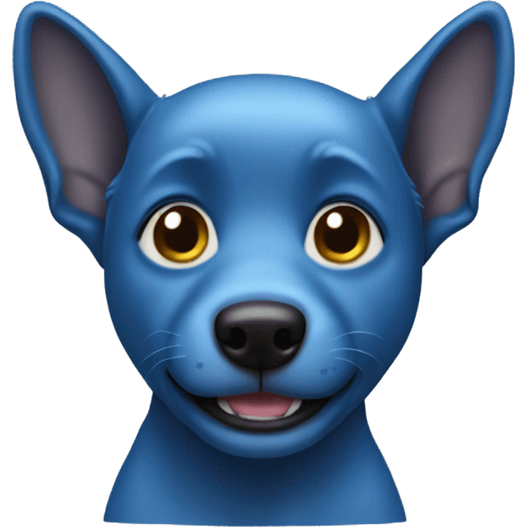 Blue dog emoji