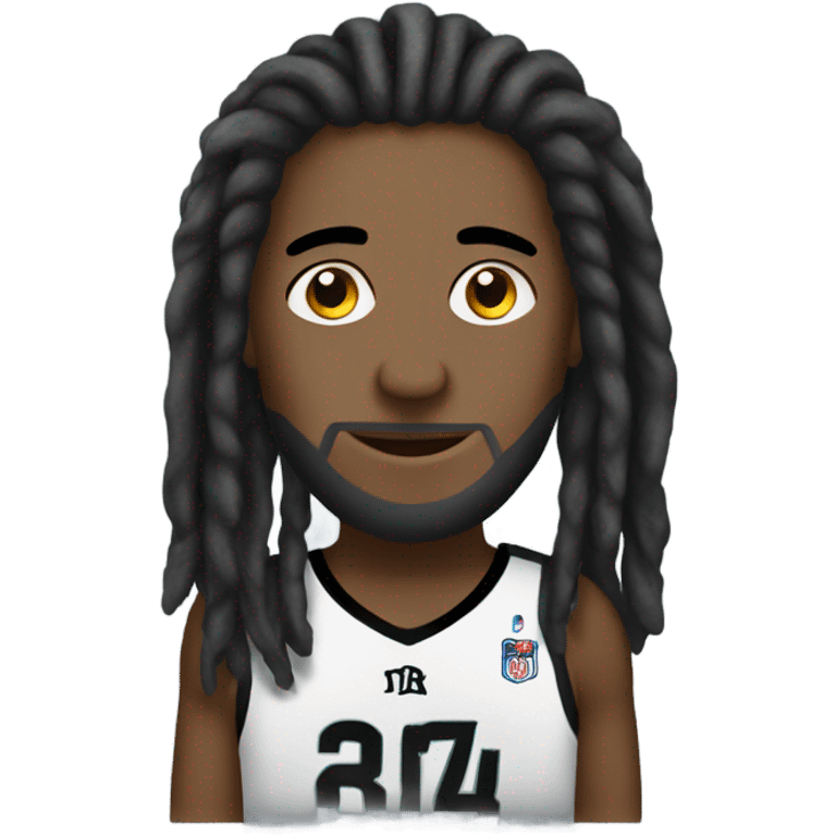 Black eagles fan with dread Locs  emoji