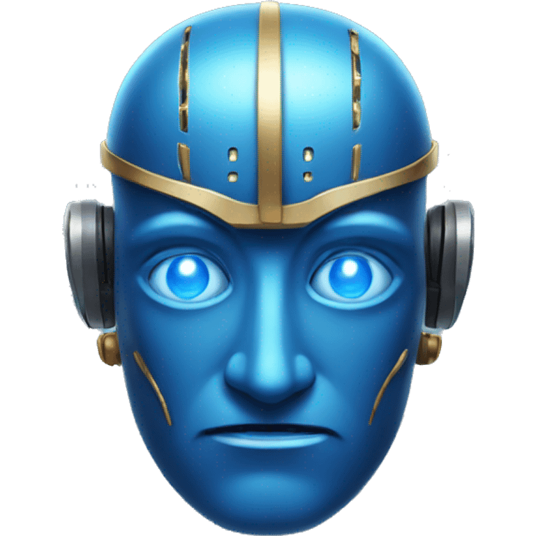 blue robot god head emoji