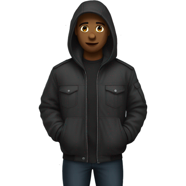 black bulletproof jacket donda emoji