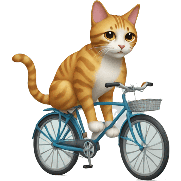 a cat on a bicycle emoji