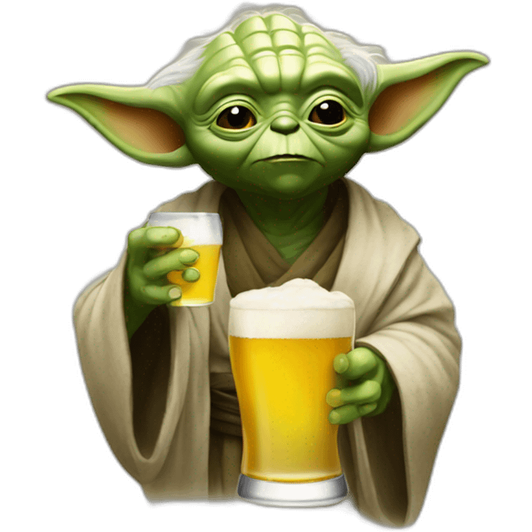 Yoda drink beer  emoji